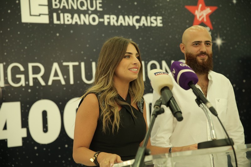400,000$ winner thanks to BLF, AXA ME and Virgin Radio Lebanon. 